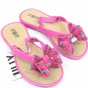 Pink Sandals with Unicorn Horn Bow